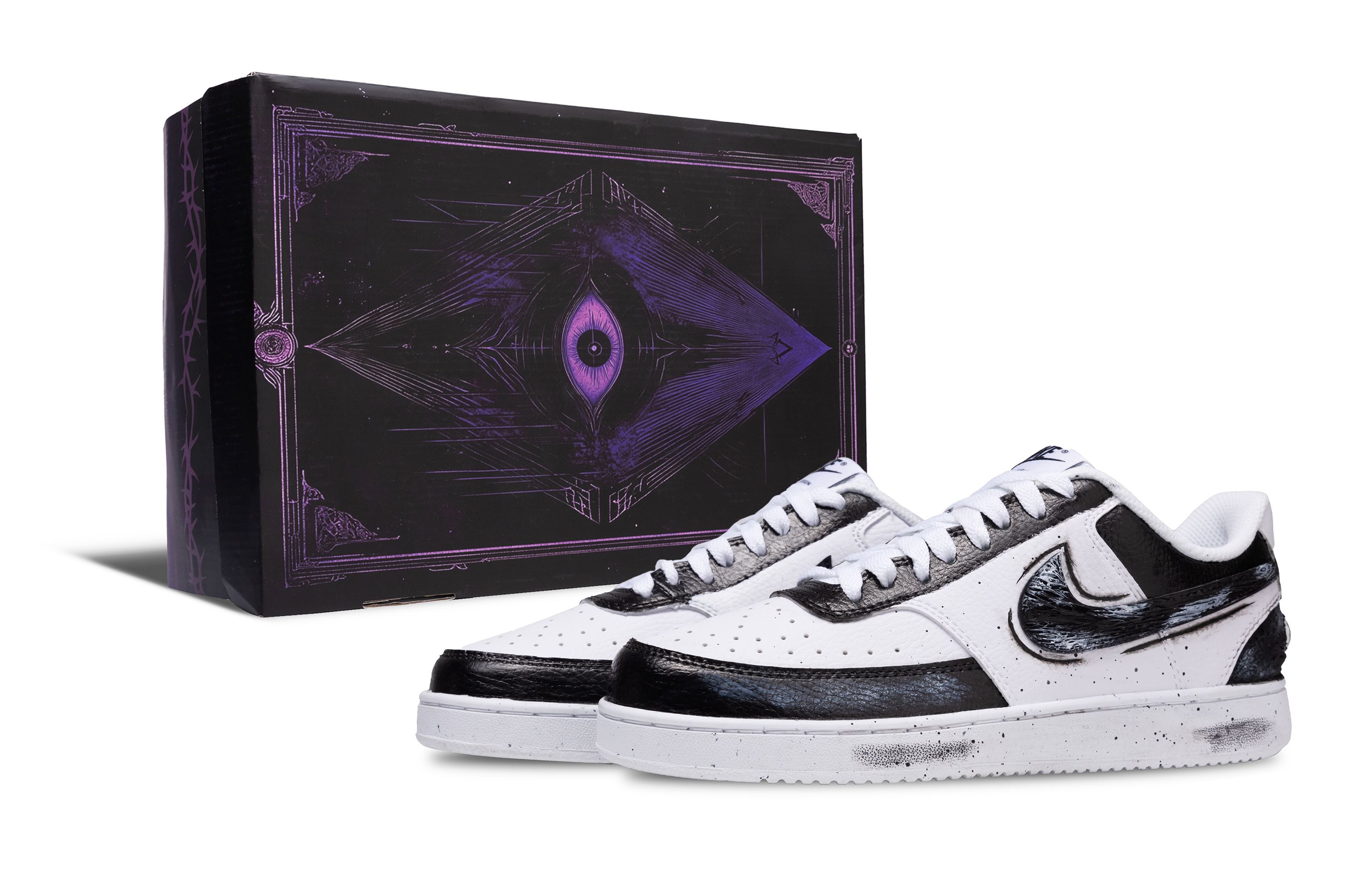

Nike Кроссовки Court Vision 1 для скейтбординга, износостойкие, низкие, мужские, черные