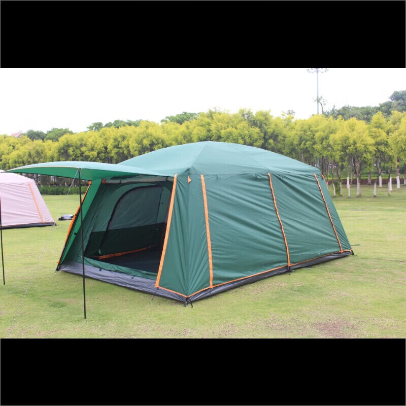 

Jingdian Guangnian JDGN, тяжелая непромокаемая большая палатка для кемпинга, сырного цвета 4/6, «все включено», черный винил, темно-зеленый 4/6