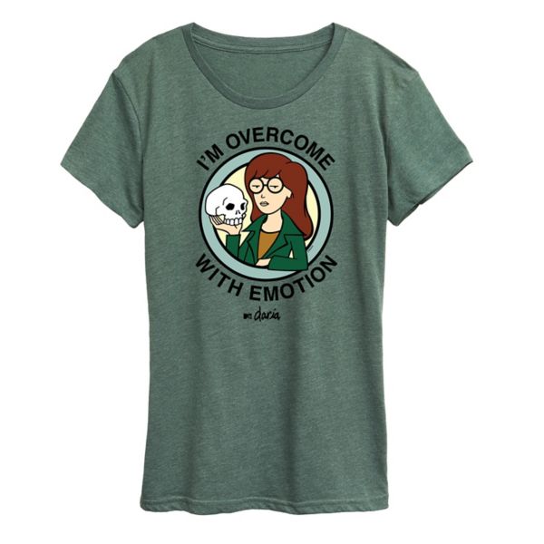 

Женская футболка с графическим принтом «Daria, меня переполняют эмоции» Licensed Character, зеленый