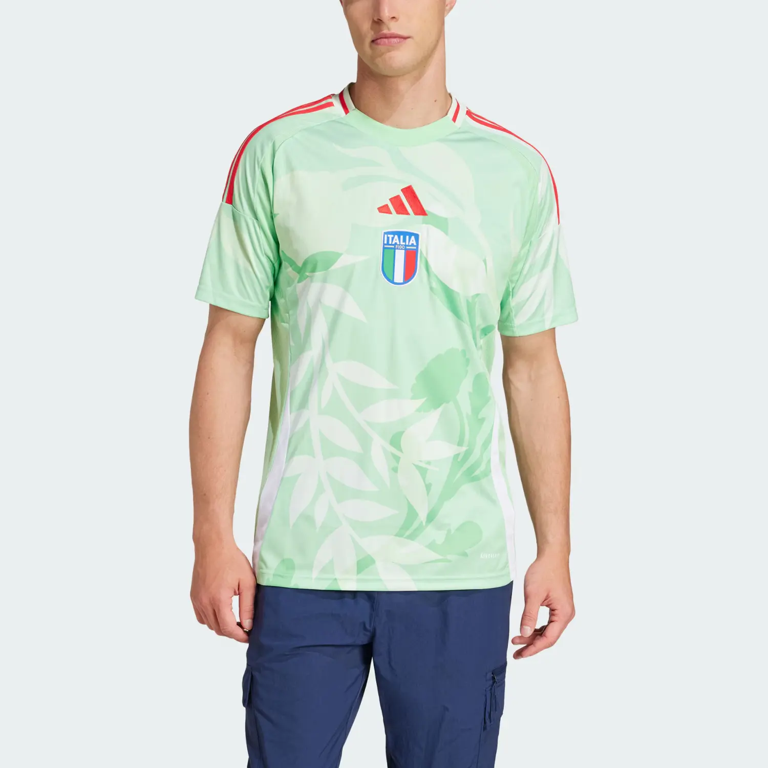 Футболка Italy 25 женская гостевая Adidas, зеленый — фото 4