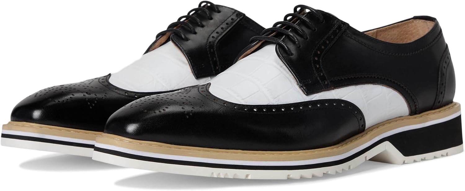 

Мужские ботинки Stacy Adams Beaumont с крыльями и шнуровкой, белый/черный