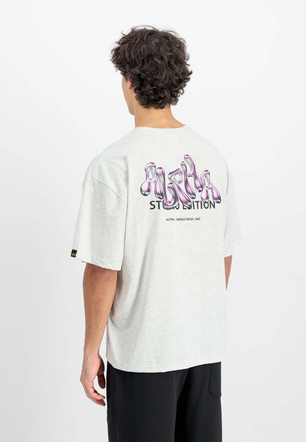 

Футболка с принтом STUDIO EDITION Alpha Industries, серый