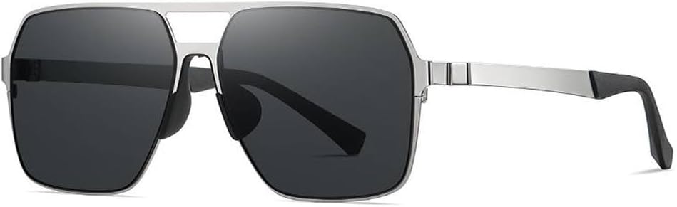 

Мужские солнцезащитные очки UV400, классические, цветные, с металлической оправой, для вождения, путешествий, велоспорта, женские очки с козырьком HVTVTLA, Matte Silver