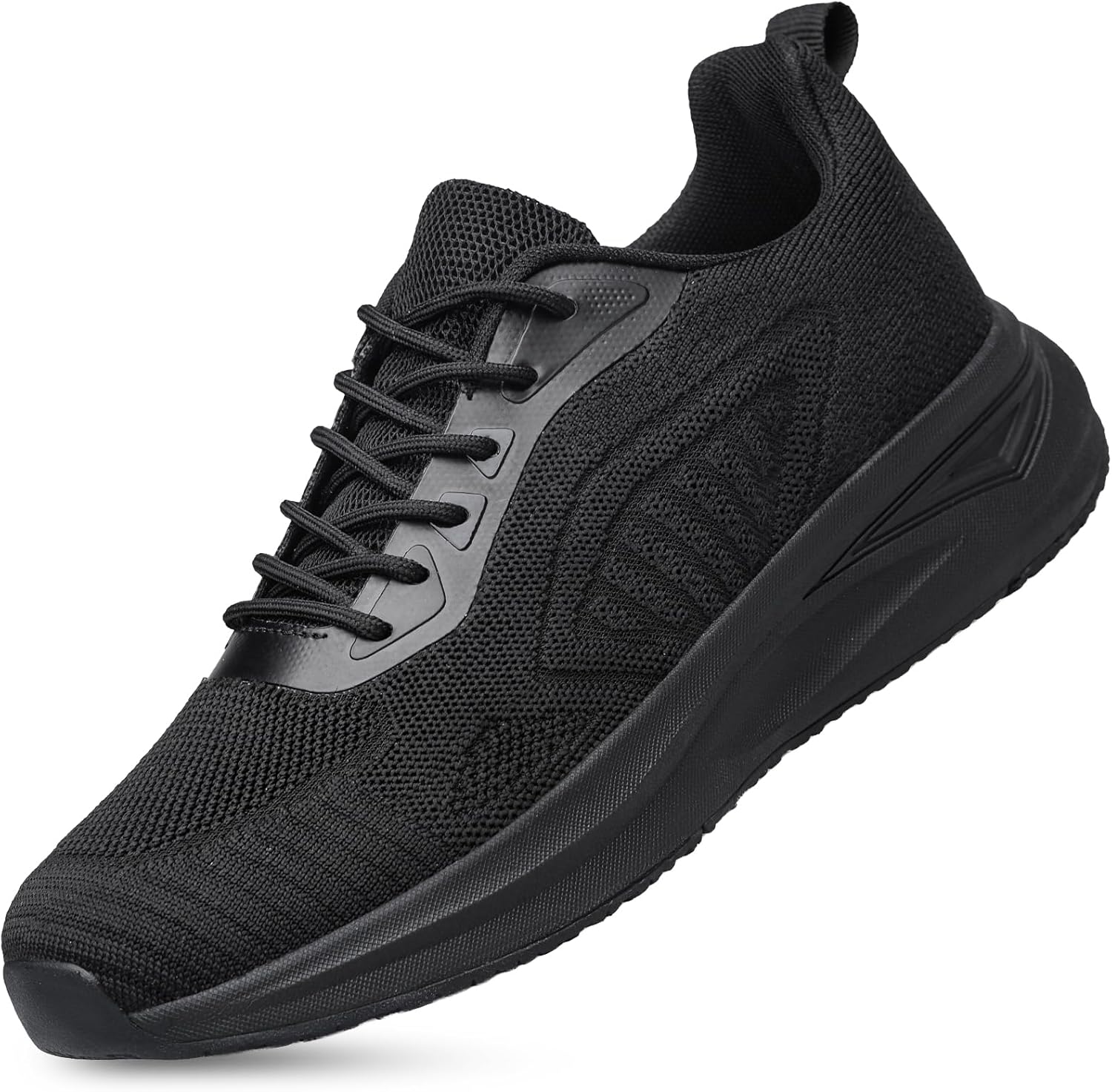 

Мужские кроссовки для бега с противоскользящей подошвой, легкие, дышащие, удобные, спортивные модные кроссовки, сетчатые для тренировок и повседневного спорта Tianyuqi, черный