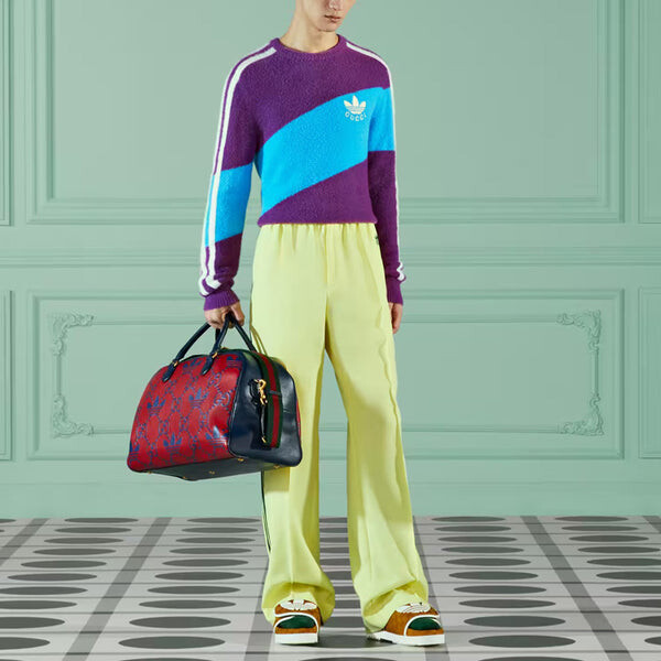 Свитер x adidas wool sweater 'purple light blue' Gucci, фиолетовый — фото 2