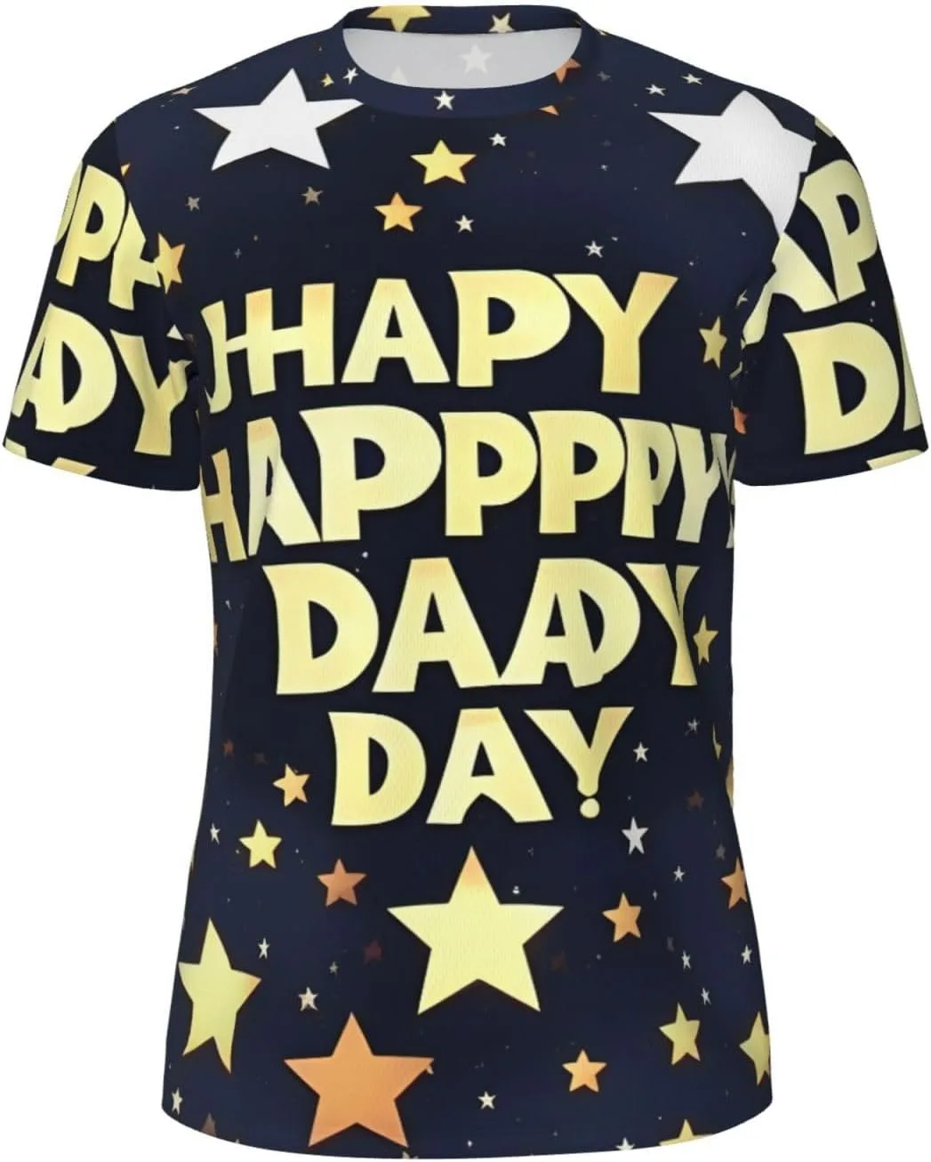 

Футболка мужская летняя с принтом Stars and Happy Fathers Day, легкая и дышащая SDFHU