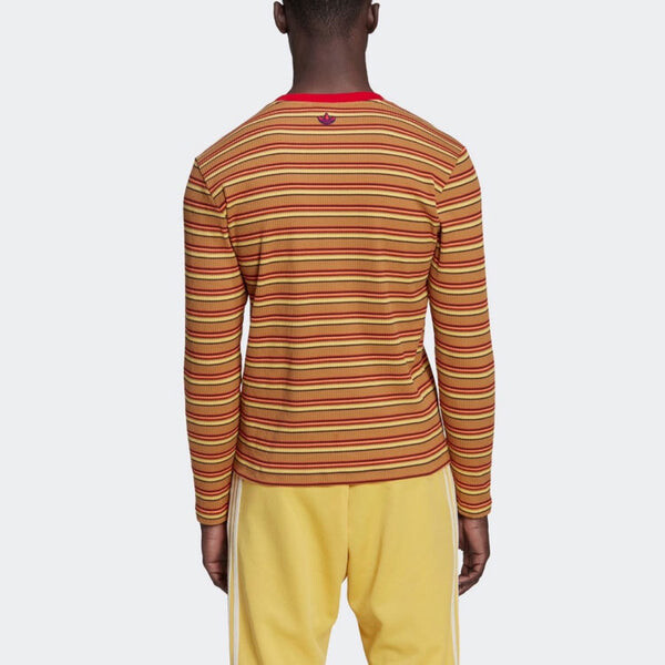 Футболка adidas originals x Wales Bonner Crossover Stripe Knit Long Sleeves Unisex Yellow, мультиколор — фото 4