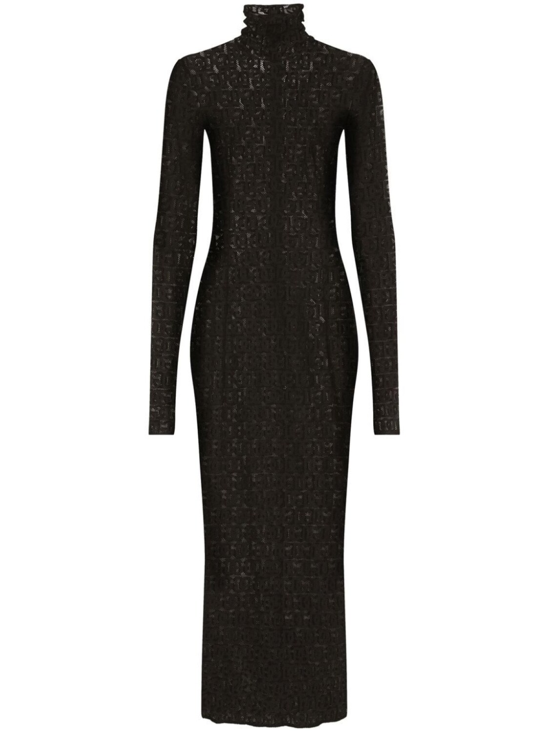 

Dolce & Gabbana платье миди из тюля с логотипом DG, черный