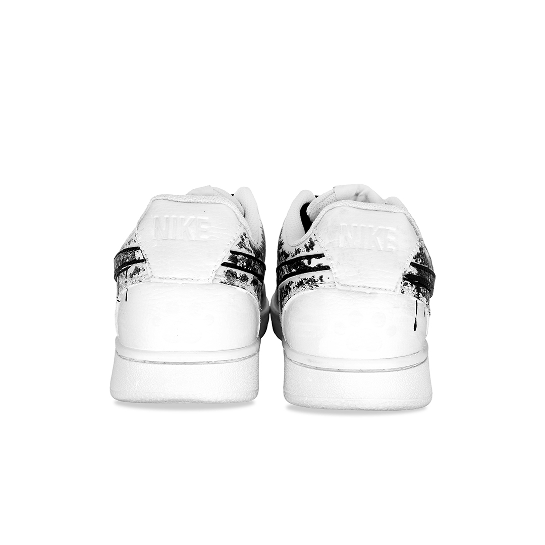 Nike Кроссовки Court Vision Mist, модные и универсальные, удобные низкие скейтерские мужские бело-черные, цвет White — фото 4