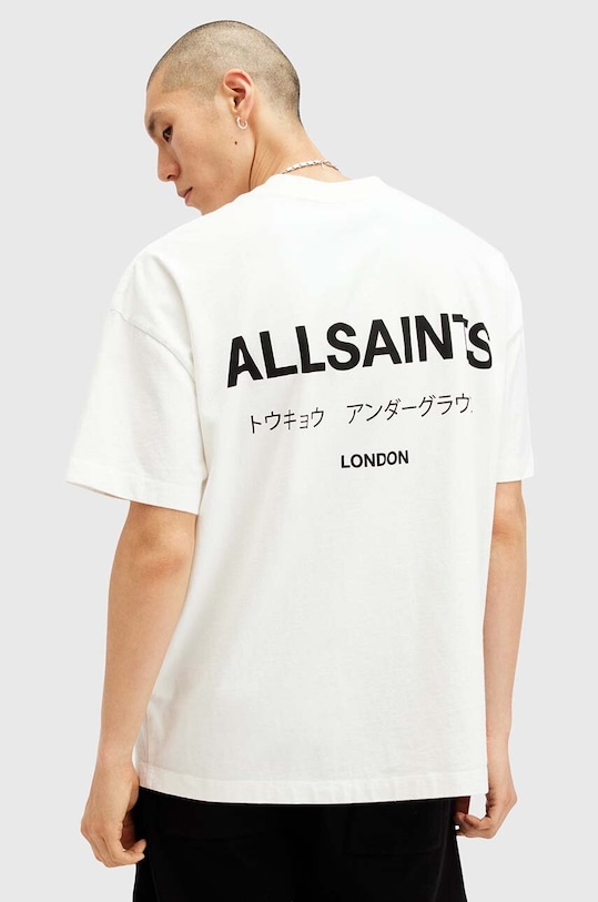 Футболка Allsaints Underground Oversized Crew Neck, белый/черный — фото 2