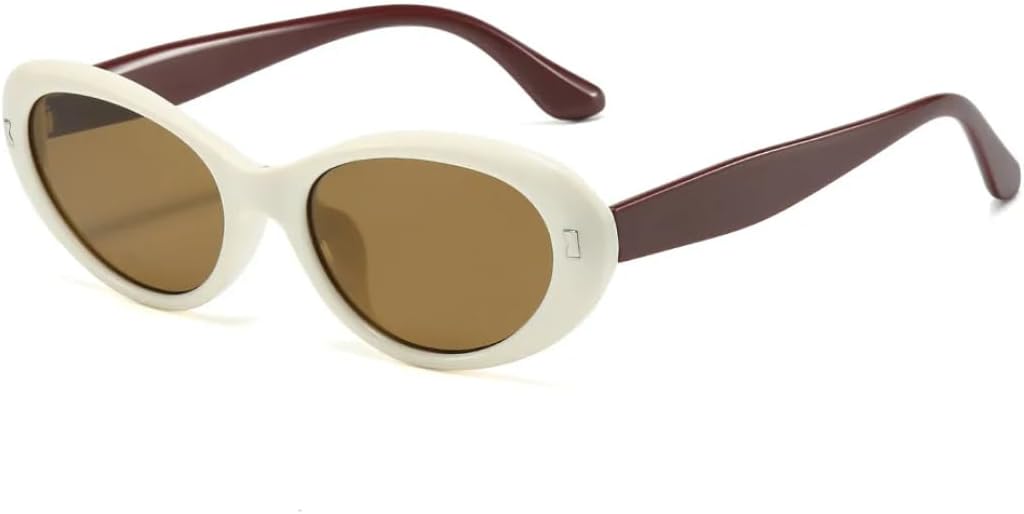 

Солнцезащитные очки с защитой UV400 | Круглые, градиентные, овальные, в стиле панк | для женщин и мужчин, для занятий спортом на открытом воздухе и вождения (красный, зеленый) LXLHWN, Beige Tea