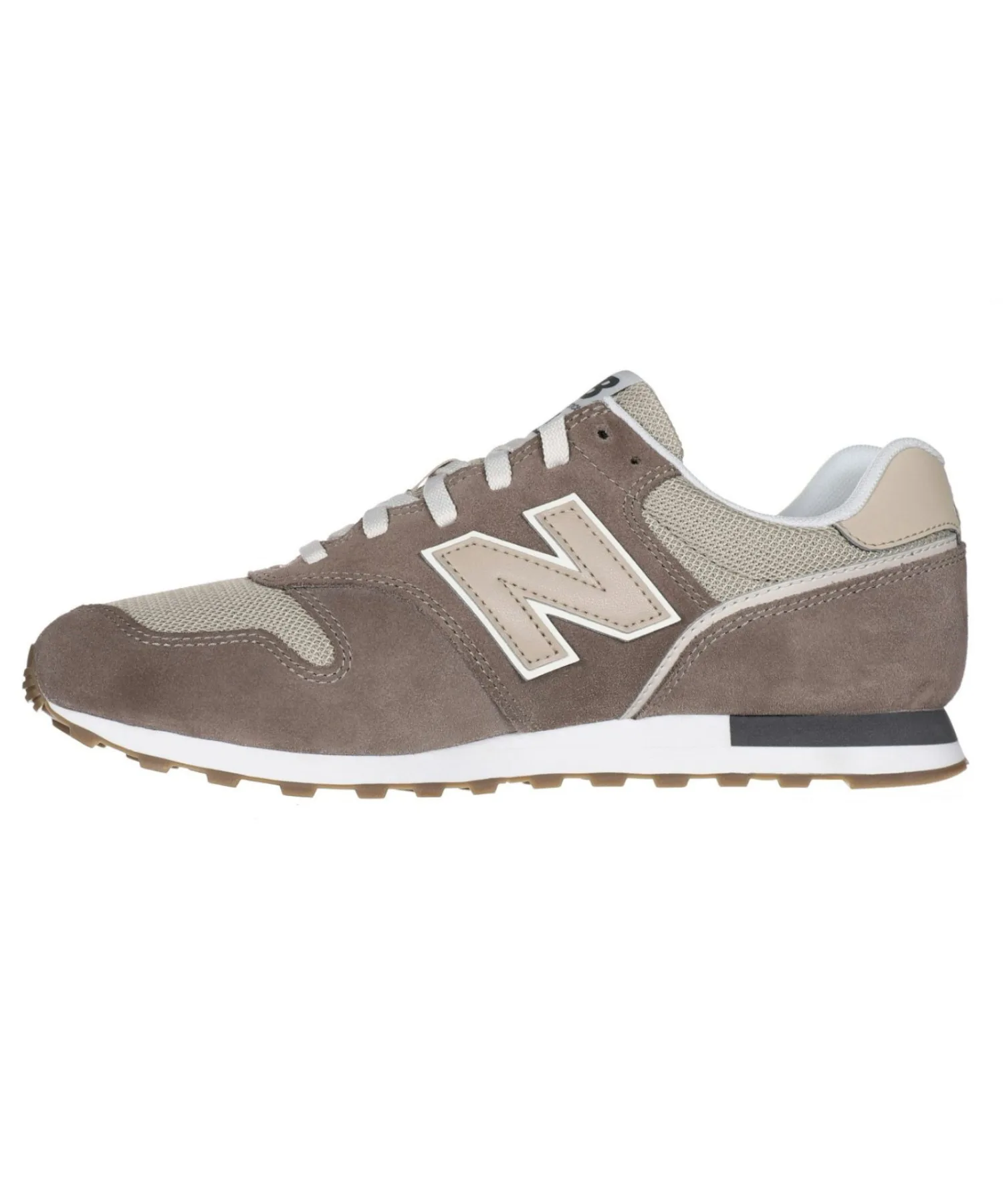 Унисекс кроссовки из замши New Balance 373 коричневые — фото 3