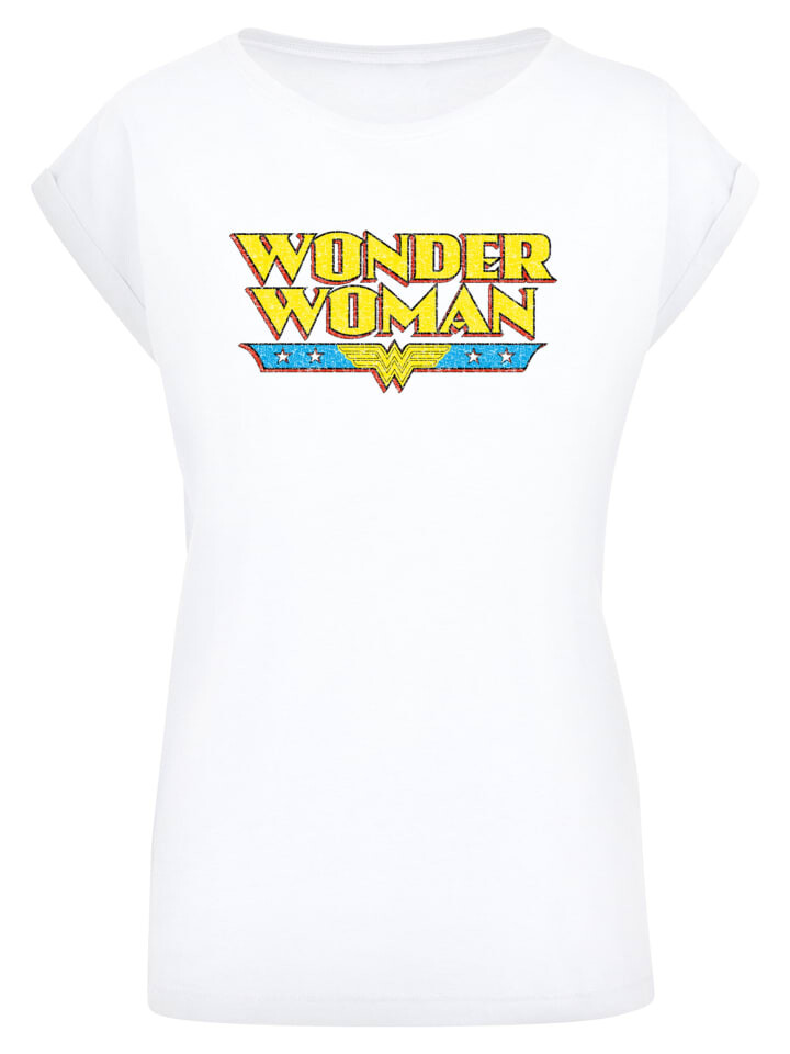 

Футболка F4NT4STIC DC Comics Superhelden Wonder Woman Crackle Logo, белый