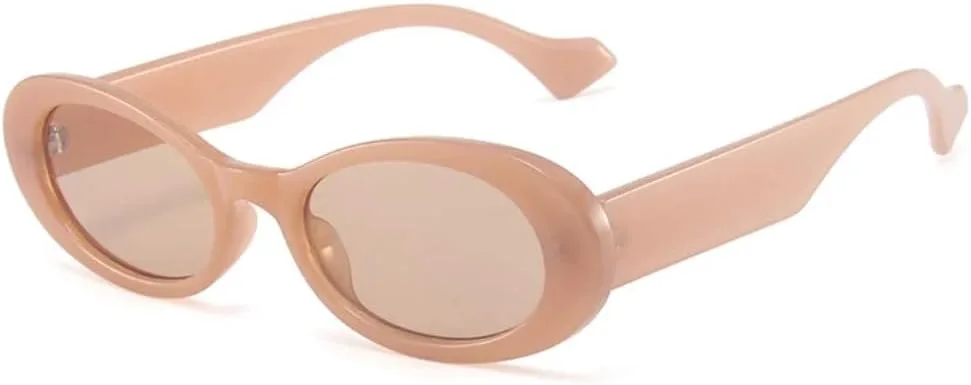 

Популярные модные маленькие овальные солнцезащитные очки для женщин, винтажные, с леопардовым принтом, желейного цвета, модные мужские очки UV400 UATXTAU, Jelly Tea