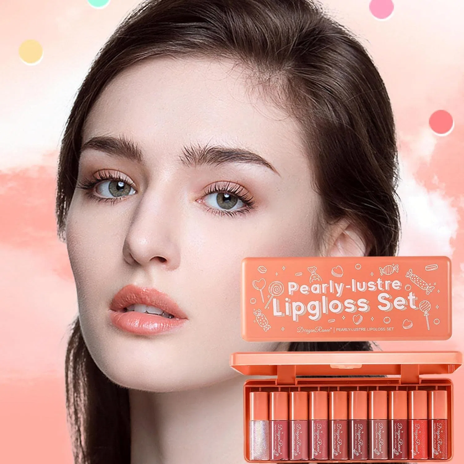 Набор блесков для губ Mini Lip Stain 3.5 г 10 шт оранжевый MIYOYO — фото 3
