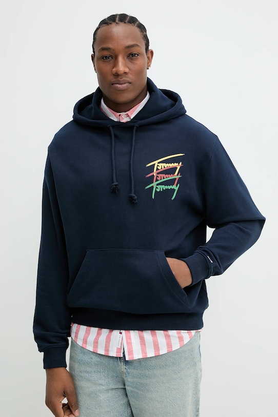 

Хлопковая толстовка Tommy Jeans, темно-синий
