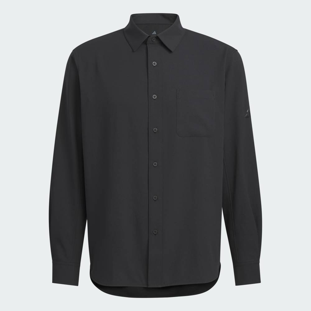 Официальная рубашка Premium Regular Fit с длинными рукавами и пуговицами. Adidas, black — фото 4