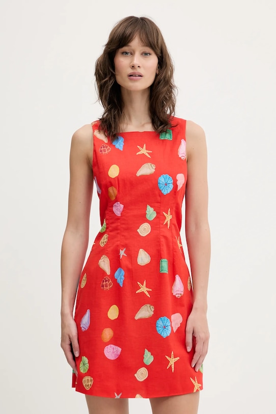 

Платье с добавлением льна Never Fully Dressed, оранжевый