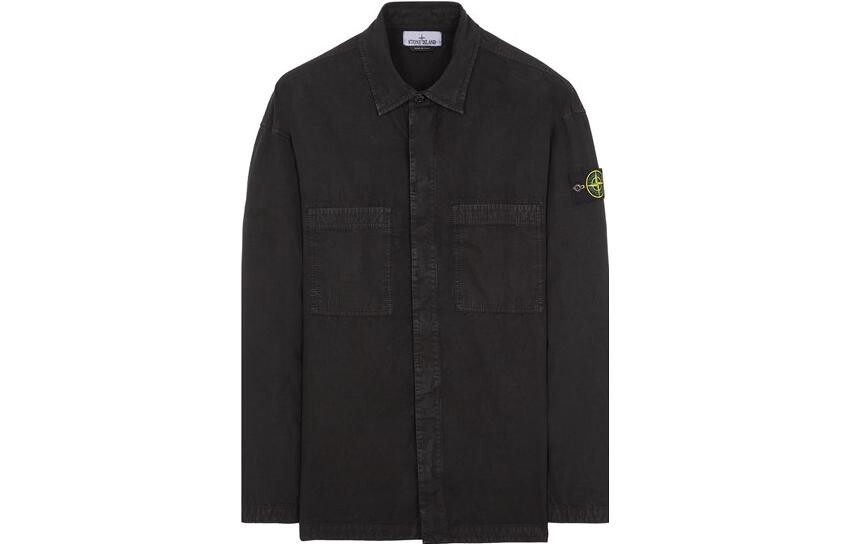 

Рубашка мужская Stone Island с длинными рукавами, черный