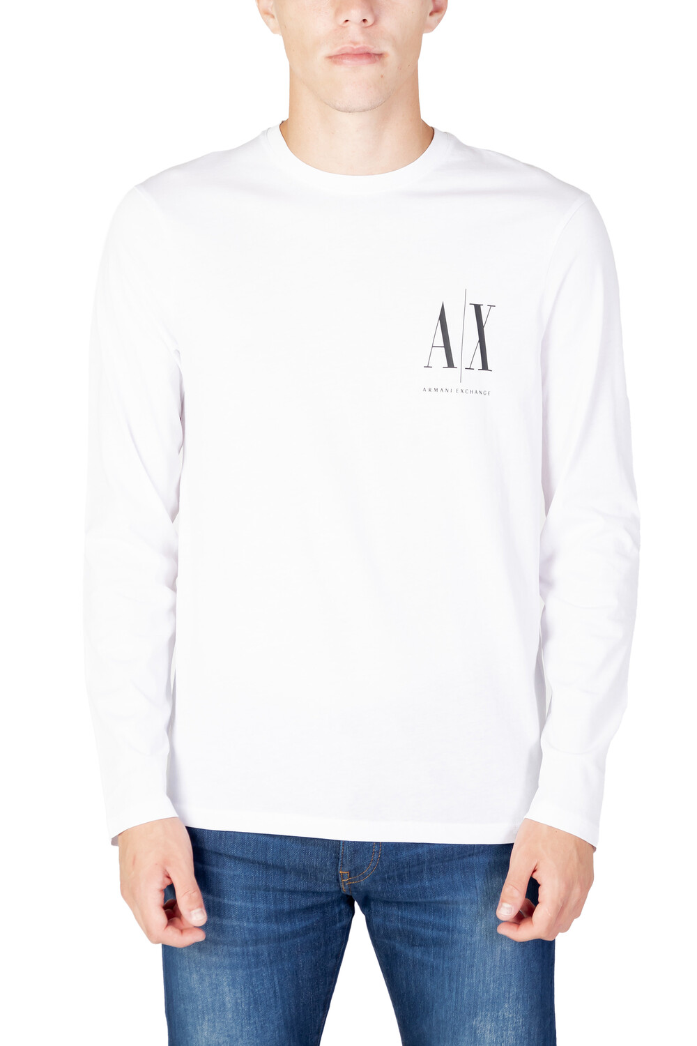 

Лонгслив мужской Armani Exchange с логотипом бренда, белый