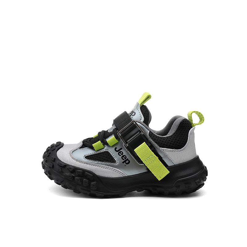 

Низкие детские повседневные кроссовки Black Silver Green Kids' Jeep