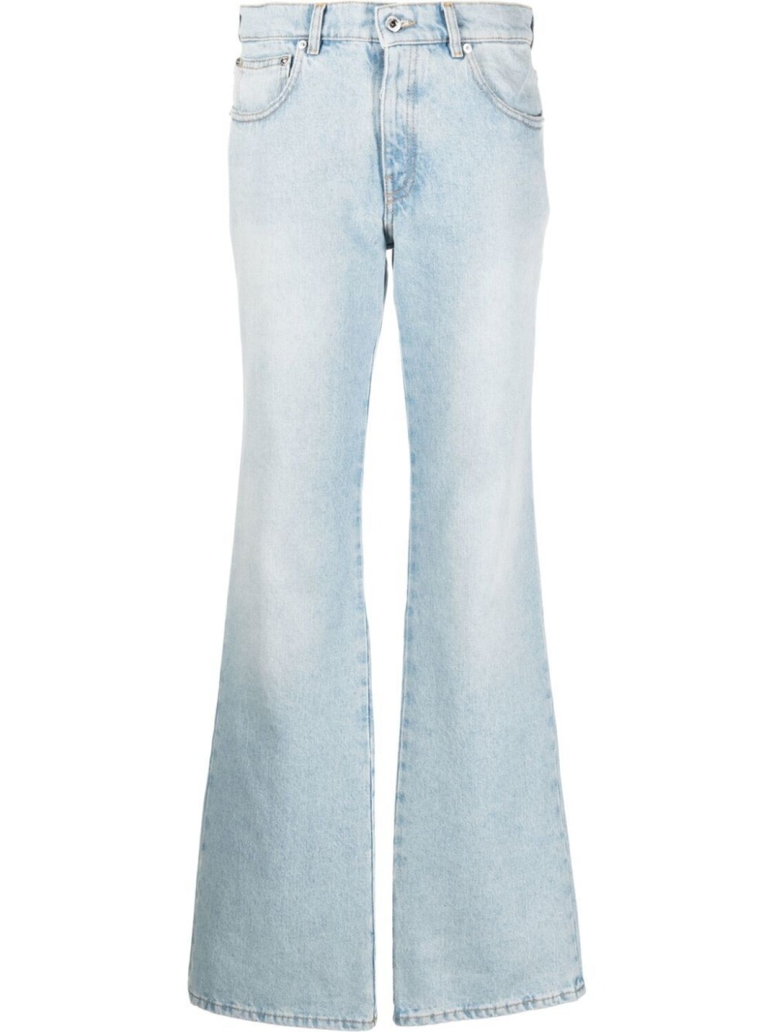 

Off-White расклешенные джинсы Bleach Baby, синий