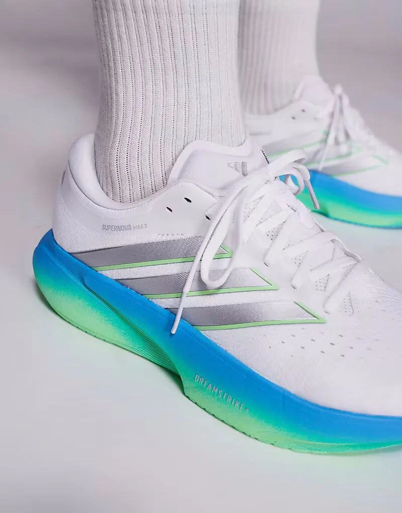 Adidas performance Кроссовки Adidas Running Supernova Rise 3 в бело-сине-зеленом цвете — фото 3