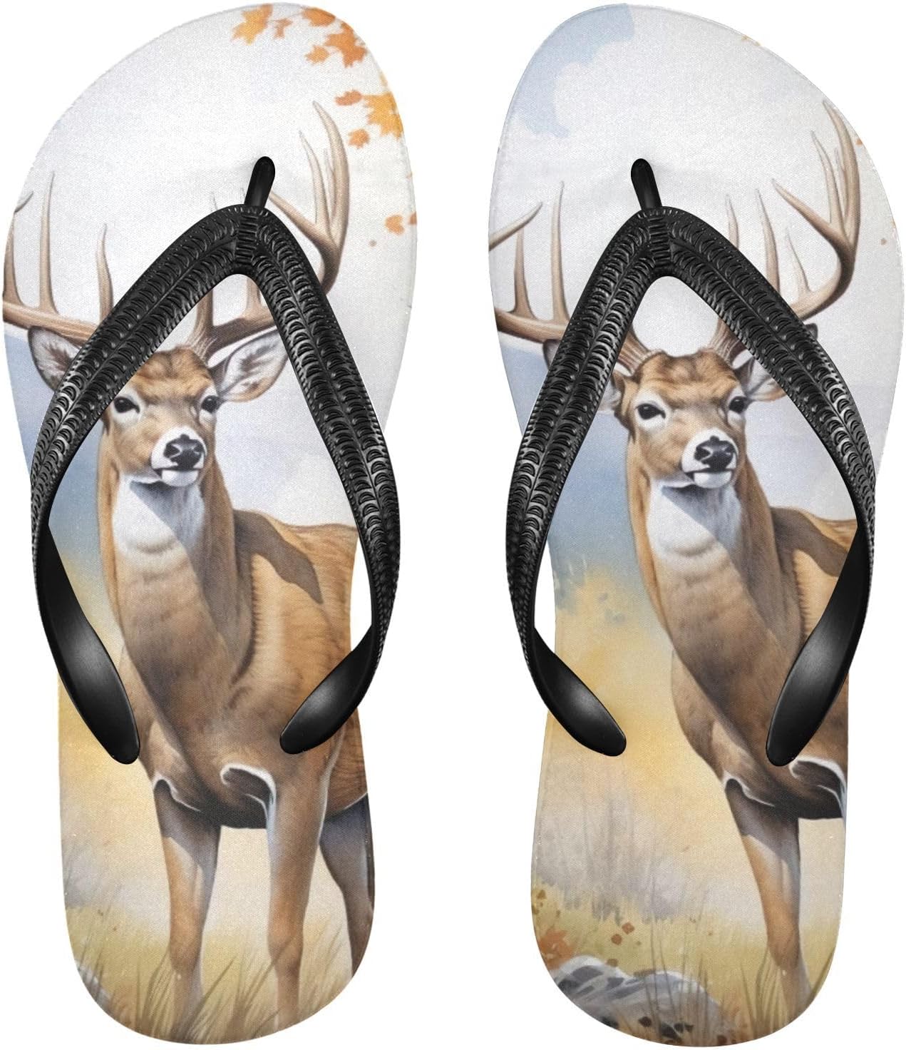 

Женские и мужские пляжные летние сандалии Flower Fall Cute Deer, шлепанцы для душа 20856900 Kfbe