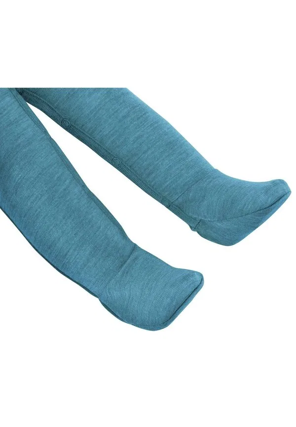 Боди strampler mit füßen, schlafanzug einteiler aus merinowolle, комбинезон для сна Normani Outdoor Sports, Blau — фото 3