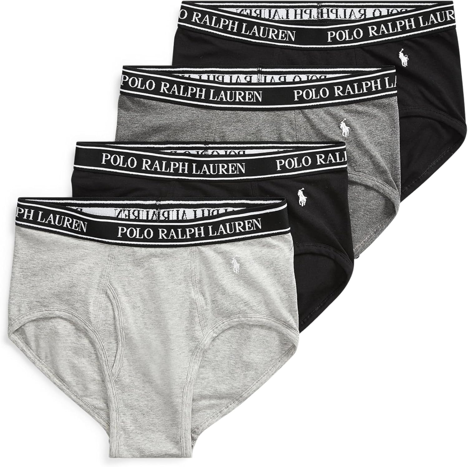 

POLO RALPH LAUREN мужские трусы-боксеры Classic Fit Stretch мультипак, Black/White, Andover Heather/White, Charcoal Heather/White, Black/White - 4 Pack