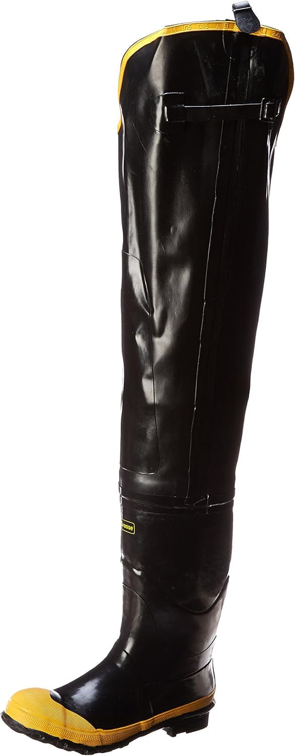 

Водонепроницаемые ботинки LaCrosse Economy Hip 32 для мужчин с стальным носком, выполненные из высококачественного натурального каучука, с подошвой Diamond Bar с отличным сцеплением, черный