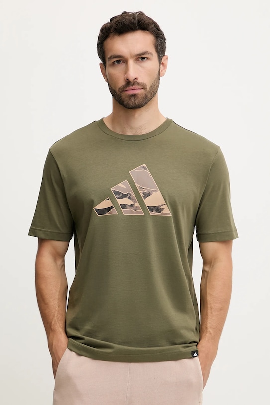 

Футболка хлопковая Camo Logo Adidas, зеленый