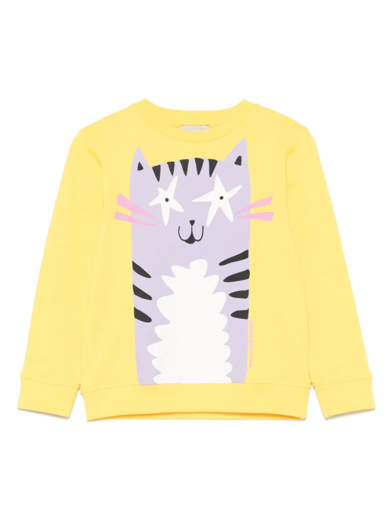 

Толстовка с рисунком кота Stella McCartney Kids, желтый