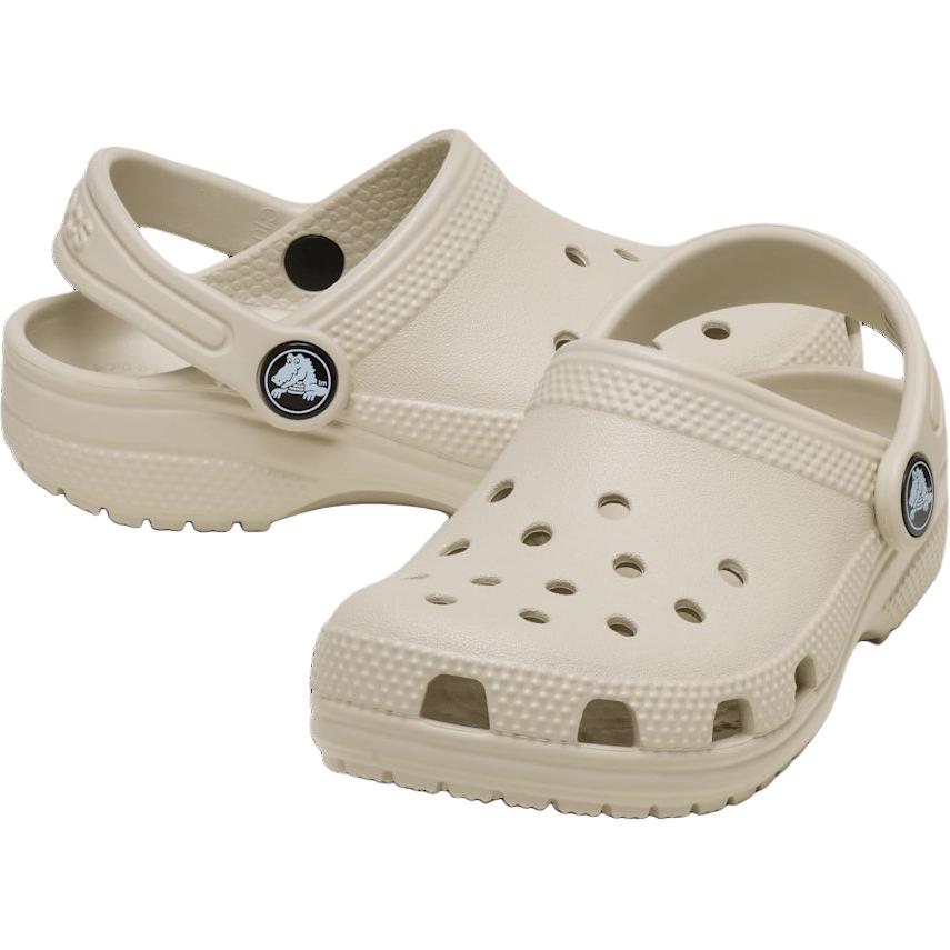 Crocs Классические клоги с дышащей поддержкой, низкие, для малышей, бежевые — фото 3