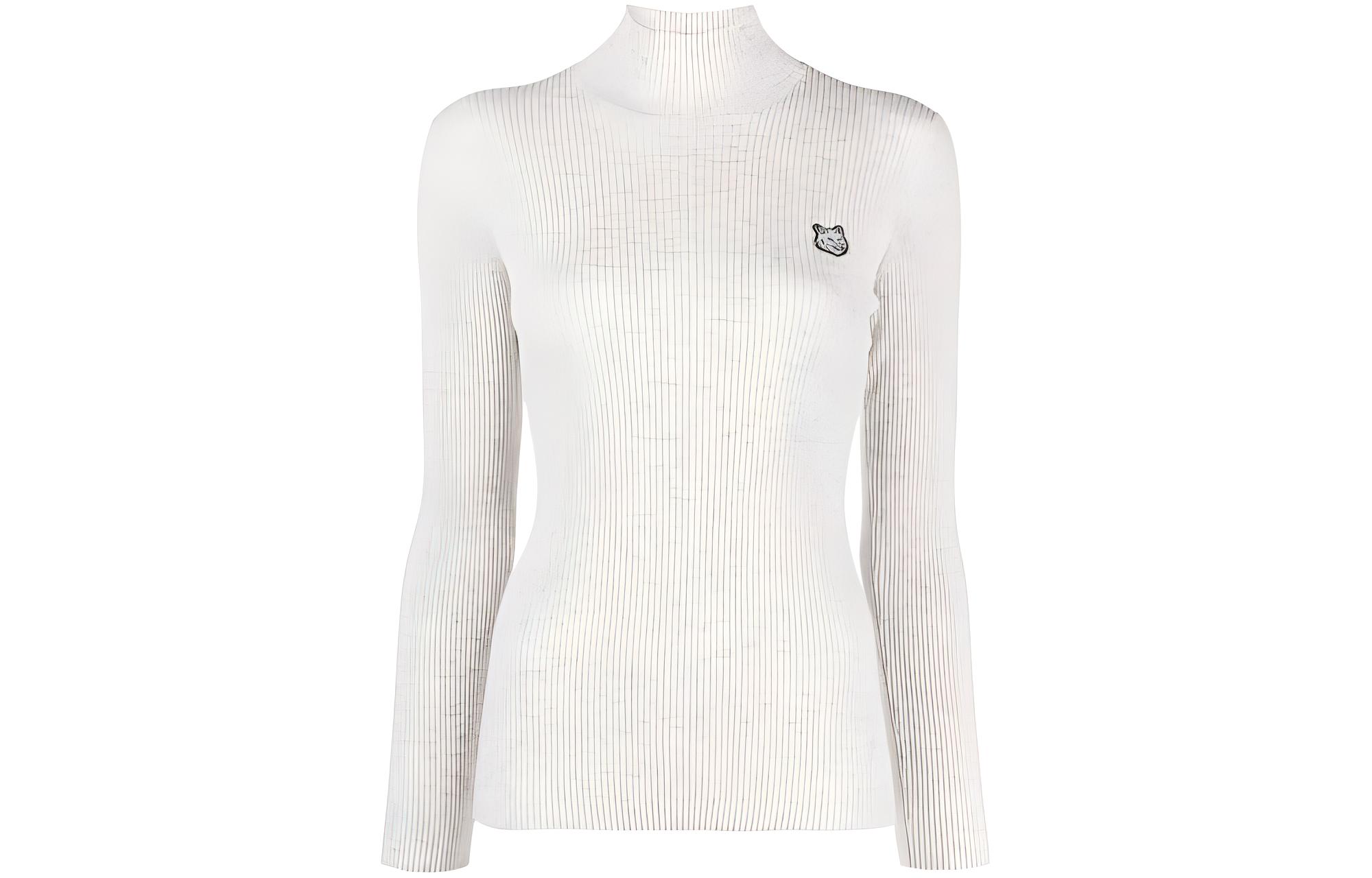 

Maison Kitsune Толстовка с лисьей аппликацией и воротником-стойкой, светло-серый меланж