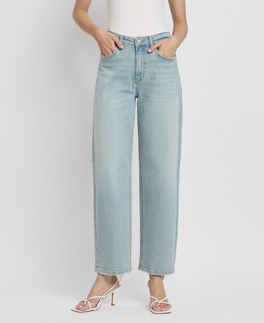 

Женские джинсы с высокой посадкой и широкими штанинами Flying Monkey, Blockbuster blue