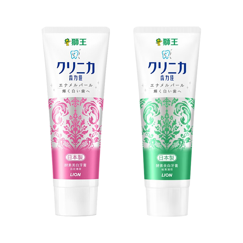 LION Зубная паста King Tooth Power Enzyme для отбеливания смесь цветов + свежие фрукты 130г*2 — фото 2