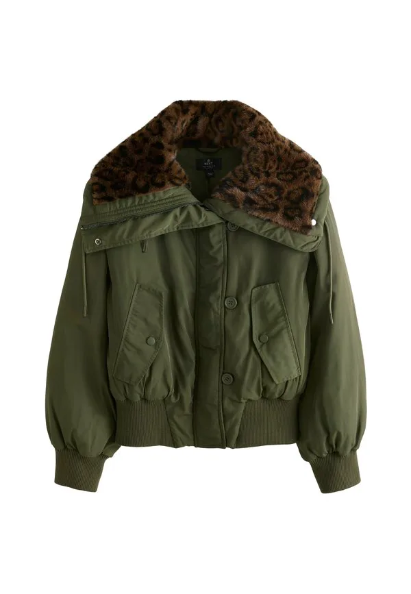 Зимняя куртка укороченного кроя Next, Khaki Green