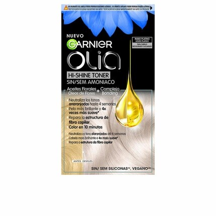 

Garnier Olia Hi-Shine Toner No. 10.01 Platinum Blonde без аммиака - Упаковка из 3 шт.