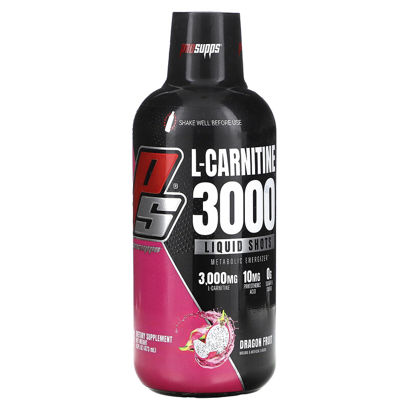 

ProSupps, L-карнитин 3000, Liquid Shot, питайя, 473 мл (16 жидк. унций)