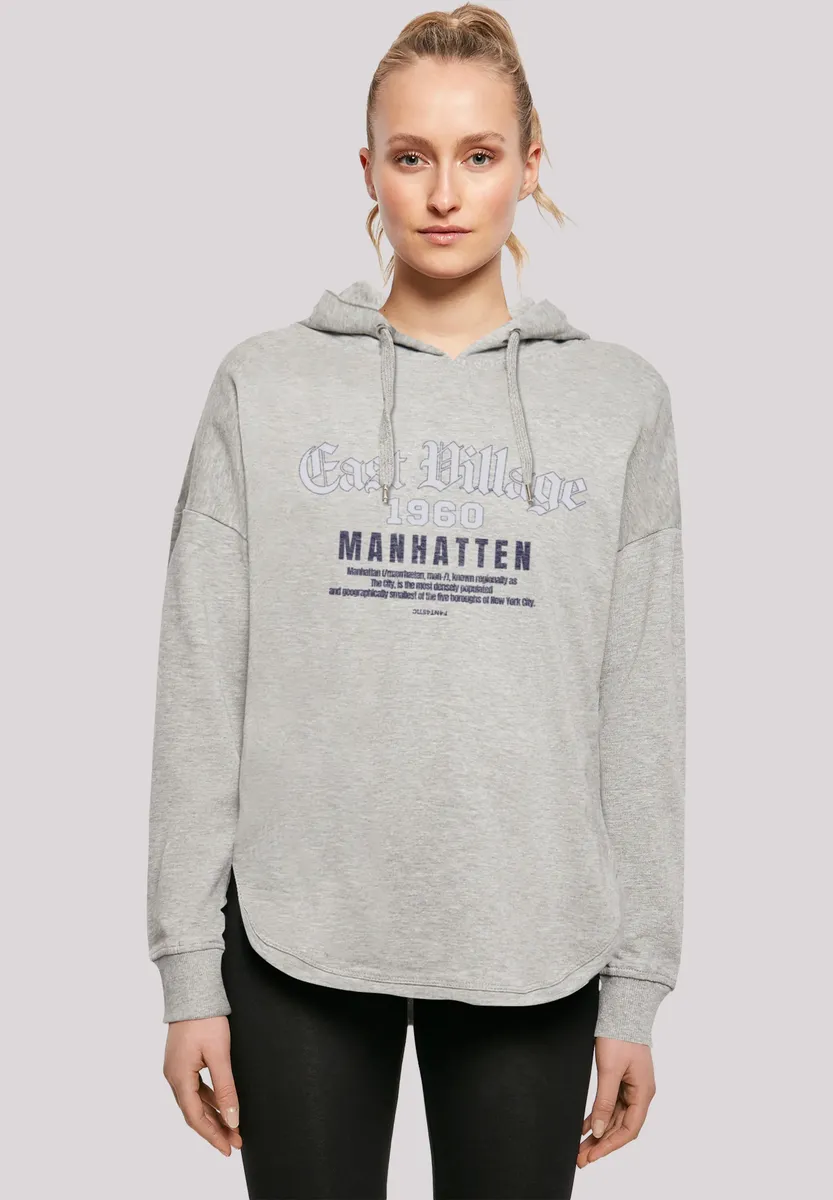 

Толстовка F4NT4STIC " East Village Manhattan OVERSIZE HOODIE ", принт, серый