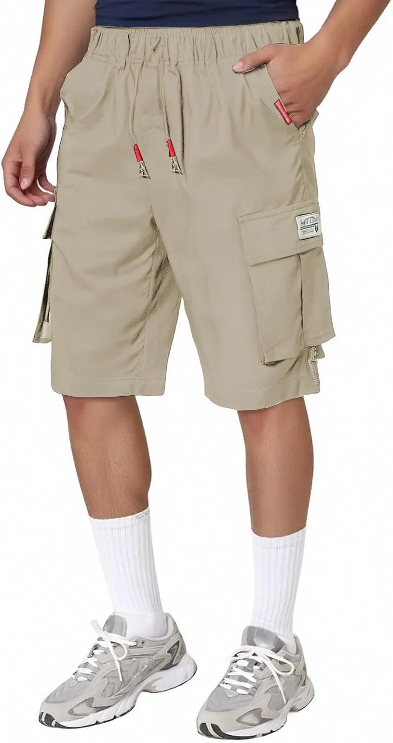 Мужские карго шорты с эластичным поясом, Khaki