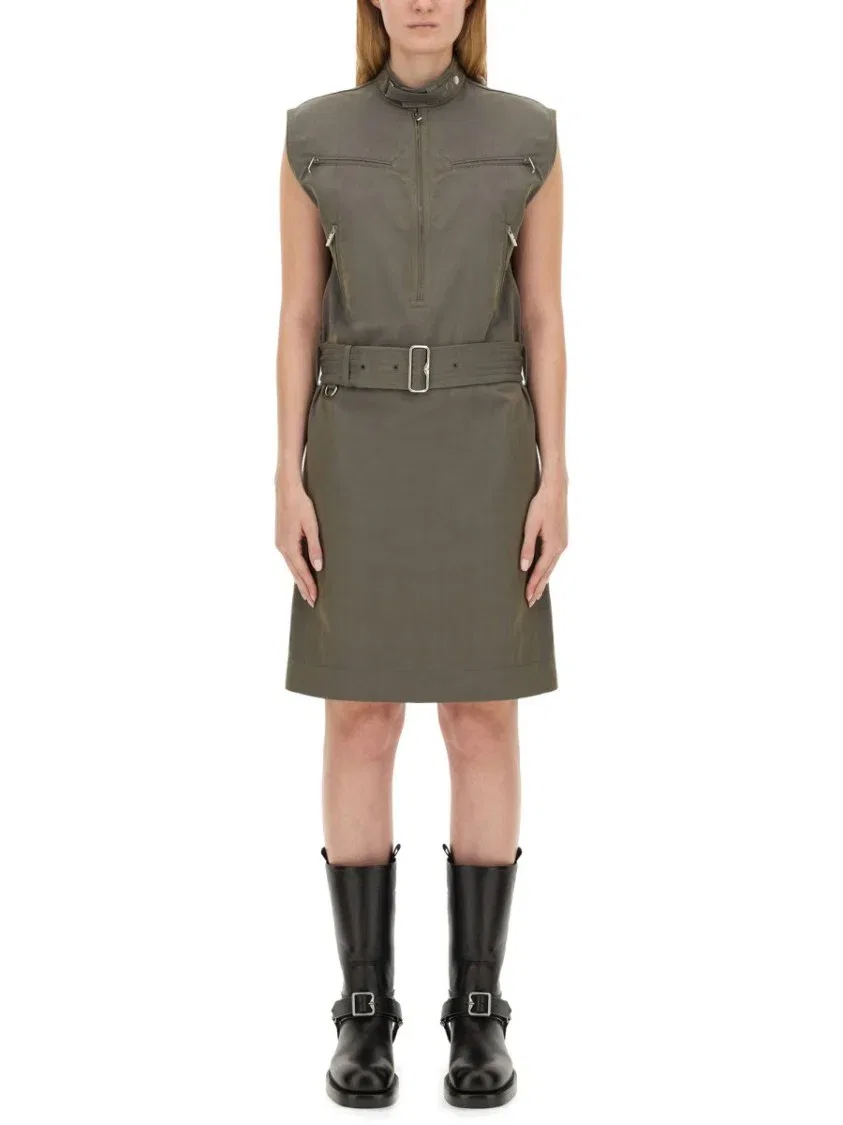 Структурированное мини-платье Burberry, серый