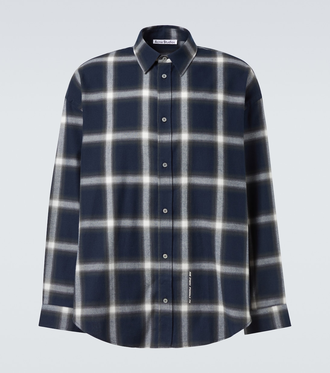 

Клетчатая хлопковая рубашка Acne Studios, Navy Multi
