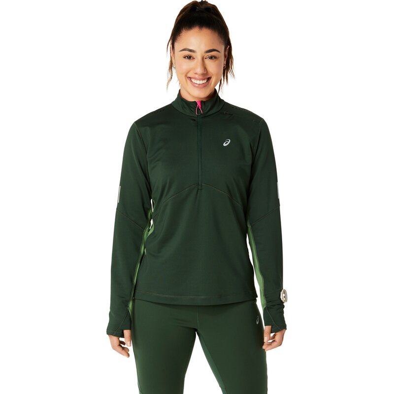 

Футболка зимняя для бега, молния 1/2, средний слой Asics, мультиколор