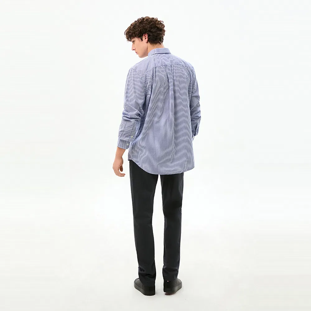 Мужская классическая рубашка Core Flex Pop Regular Fit синяя от Tommy Hilfiger — фото 3
