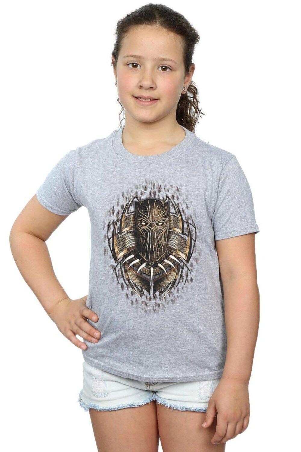 

Хлопковая футболка Black Panther Gold Killmonger Marvel, серый