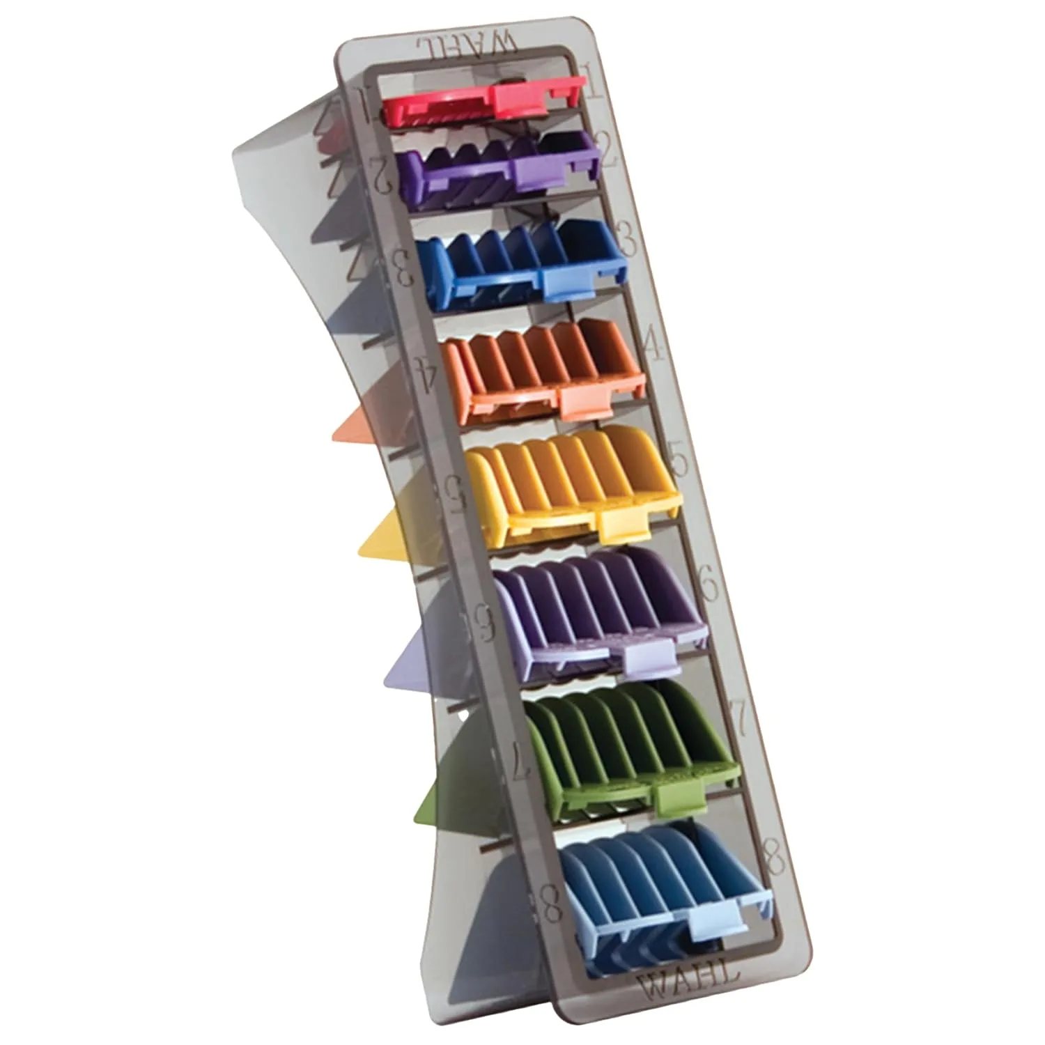 Насадки для стрижки Wahl Professional Blistered 1-8, цветные защитные насадки, прочные и удобные в использовании. Ассорти из 8 штук, Multicolor