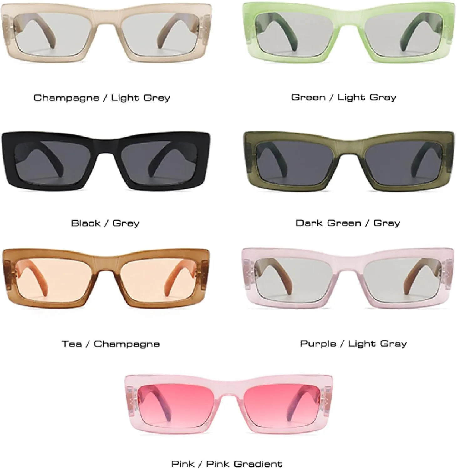 

Солнцезащитные очки с защитой от УФ-излучения UV400 для женщин и мужчин | Разноцветные двухцветные | для занятий спортом на открытом воздухе DSVIGF, Black Grey