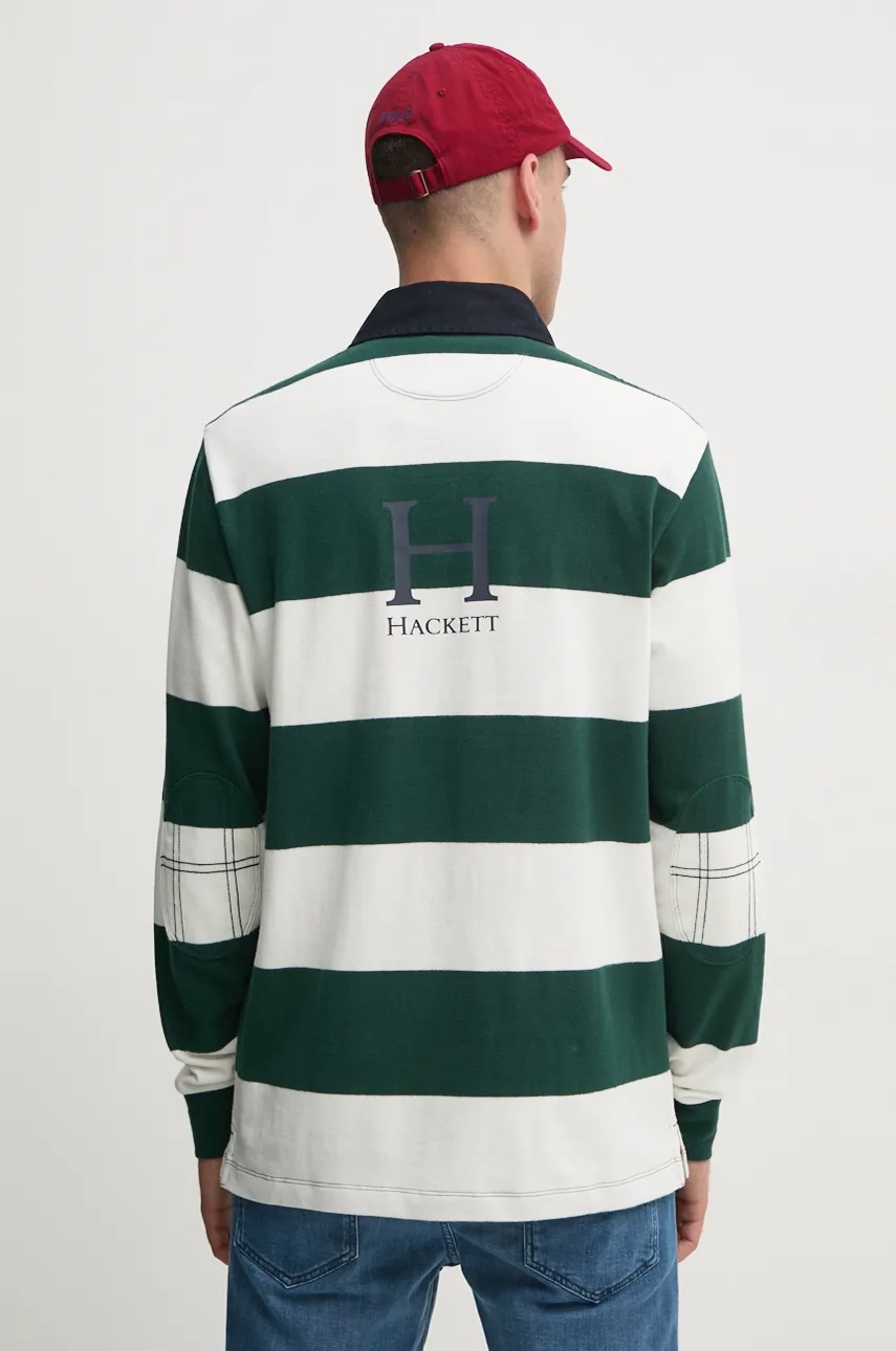 

Хлопковый топ с длинными рукавами Hackett London, зеленый